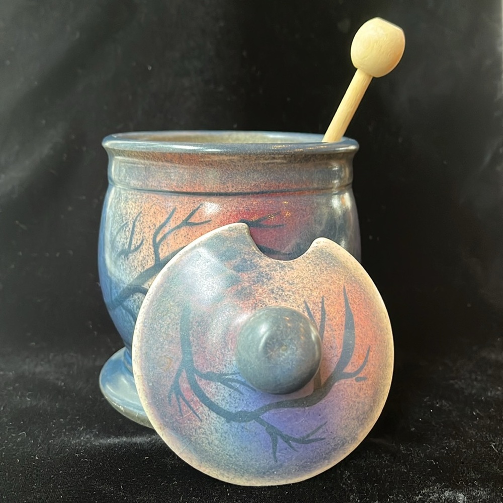 Vintage Kuniyoshi Pottery Honey Jar - Picture 7 of 7